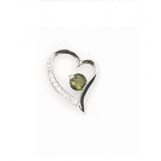 Moldavite Heart Shape Pendant