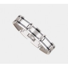 SABONA LONDON 1959 ~ MEN EXECUTIVE STAINLESS BLACK BRACELET - #351