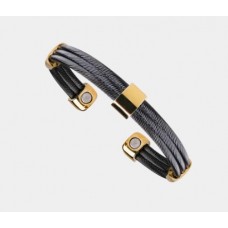 SABONA LONDON 1959 UNISEX TRIO CABLE BLACK/GOLD BRACELET - #364