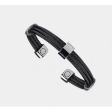 SABONA LONDON 1959 UNISEX TRIO CABLE BLACK/SATIN BRACELET - #365